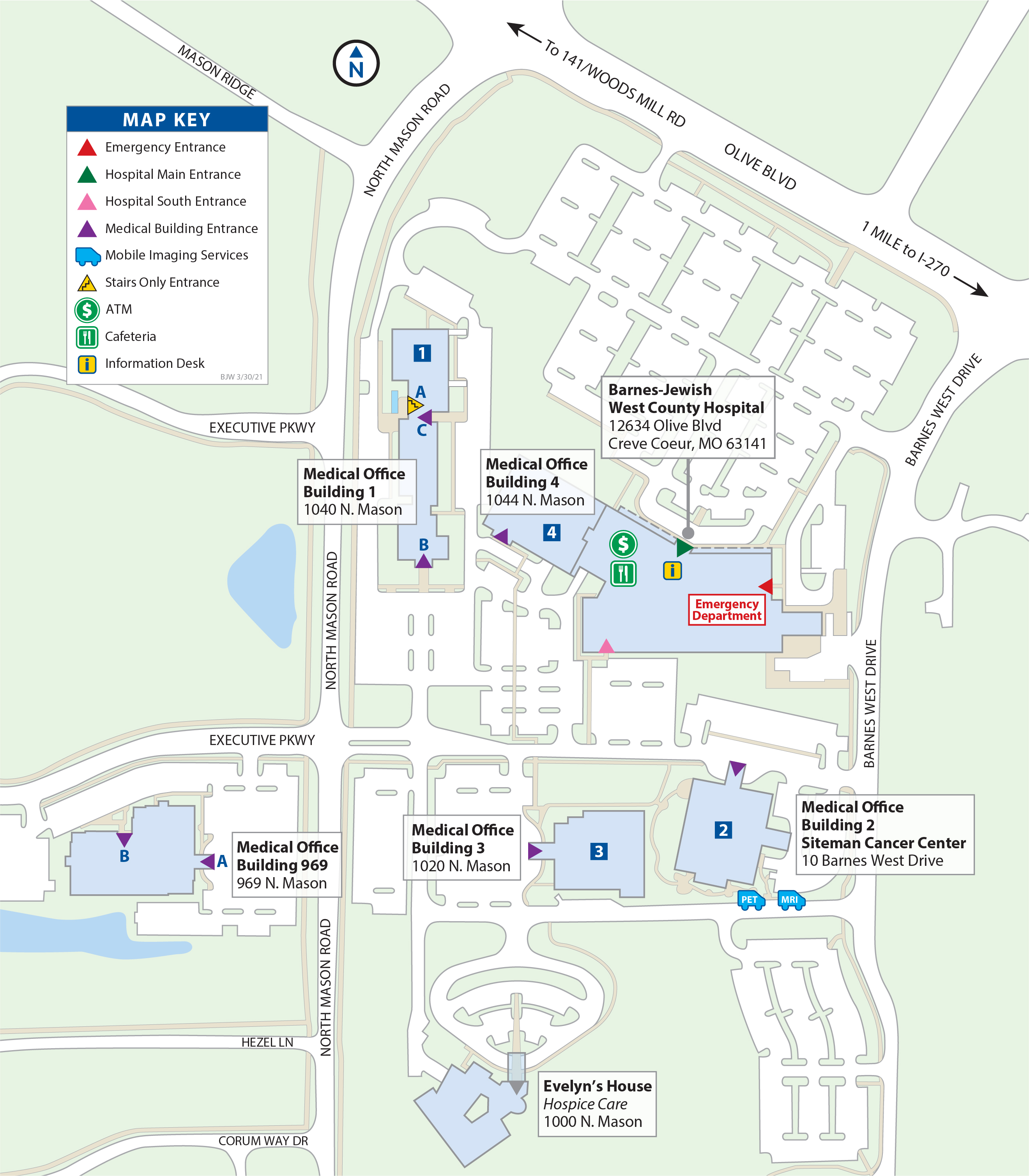 Barnes Jewish Hospital Campus Map - Oconto County Plat Map